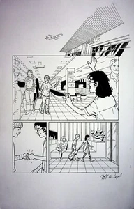 JEFF WEIGEL Signed SMASH! Hadron Collider Hand Inked Interior Page #JW - Picture 1 of 2