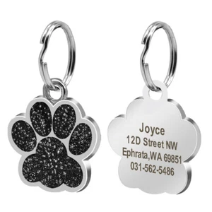 20pcs Wholesale Bulk Dog Paw Tags Blank Engravable ID Tag Anti Loss 10 Colors - Picture 1 of 23