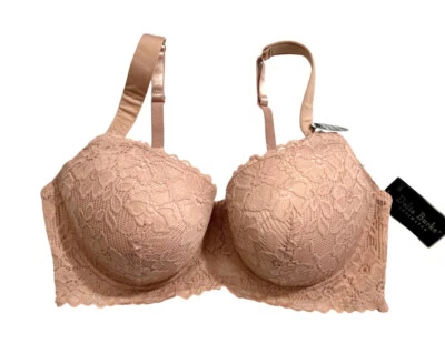NWT Delta Burke Blush Pink Floral Lace Bra Push Up Size 40D - Image 1 of 4