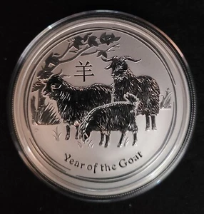 Moneda de plata Australia Año Lunar de la Cabra 2015 2 oz Serie Australiana II - Imagen 1 de 2
