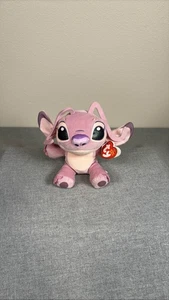 TY Disney Beanie Baby ENGEL Lilo & Stitch rosa Plüsch Glitzeraugen - Bild 1 von 1