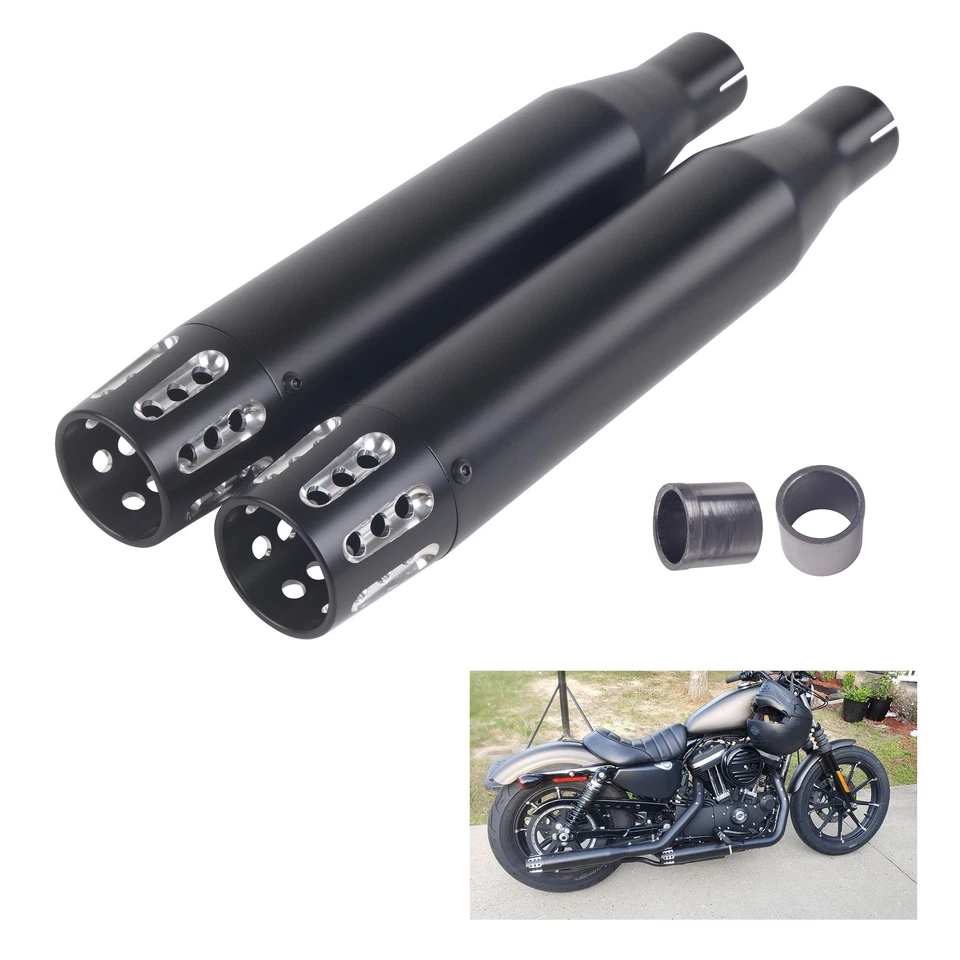 Black 3" Slip on Mufflers Exhaust for Harley 2014-2022 Sportster XL 883/1200 - Image 1 of 4