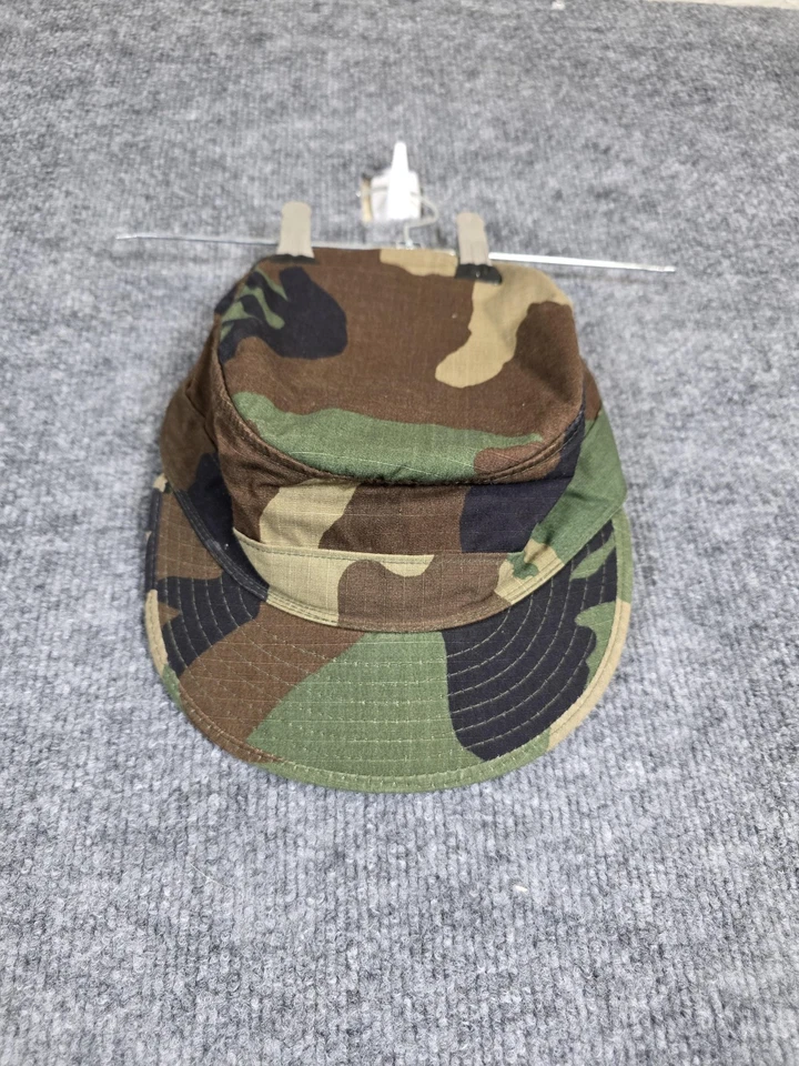 Винтажная армейская патрульная кепка BDU для жаркой погоды камуфляж Woodland размер 7 ИЛИ Industries - Изображение 1 из 4