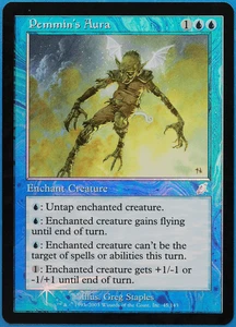 Pemmin's Aura FOIL Scourge HEAVILY PLD Blue Uncommon CARD (506011) ABUGames - Picture 1 of 2