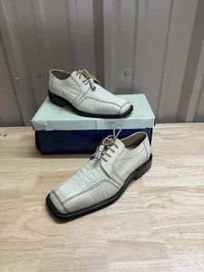 Zapatos de vestir Giorgio Brutini de cuero de piel de reptil blanco talla 9 D para hombre - Imagen 1 de 14