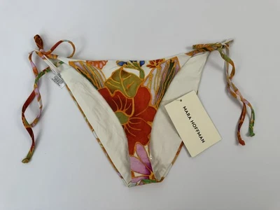 NEW MARA HOFFMAN 'Lei' Side Tie Floral Bikini Bottoms Size Large $155 - Image 1 of 4
