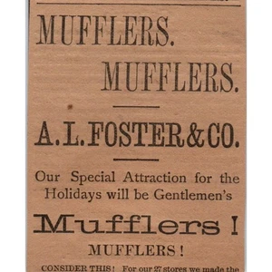 A.L. Silenziatori Foster & Co 1886 Hartford CT pubblicità vittoriana AB8-HT1 - Foto 1 di 2