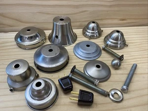 Lamp Part Chrome Raw Metal Shade Holder MIXED LOT 17 Pendant Lighting Chandelier - Picture 1 of 12