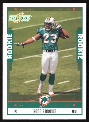 2005 Score Ronnie Brown #332 Rookie Miami Dolphins - Image 1 of 2