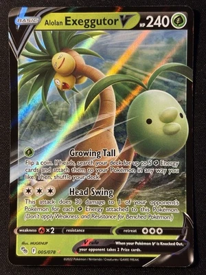 Alolan Exeggutor V 005/078 Pokémon GO Holo - Image 1 of 2