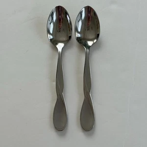 Oneida Wassermann Edelstahl Löffel 6" gebogener Griff Design 2er Set - Bild 1 von 4