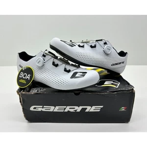 Zapatos de bicicleta de carretera Gaerne de carbono G.Tuono para hombre blanco mate talla 11 nuevos en caja #06S - Imagen 1 de 10