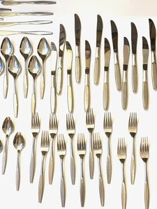 International Deluxe Stainless SATURNA Flatware MCM Set of 60 pcs Setting For 12 - Picture 1 of 5
