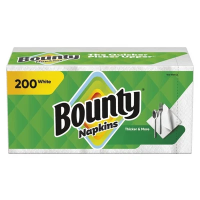 Bounty Paper Napkins, White, 200 Count, Packaging may vary - Image 1 of 4