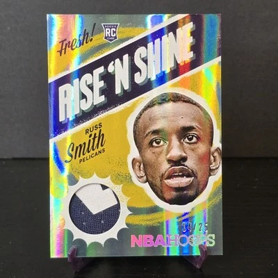2014-15 Hoops Rise and Shine Memorabilia #22 Russ Smith RC GU Logo Patch 14/25 - Image 1 of 4