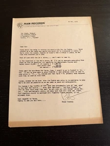 Carta de colección del condado de Wayne / Peter Crowley / Ram Records Max’s Kansas City - Imagen 1 de 3