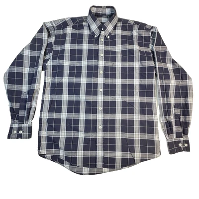 Camisa Burberry Of London Para Hombre Mediana Azul Cuadros Nova Manga Larga Hecha en EE. UU. Foto 1 de 4