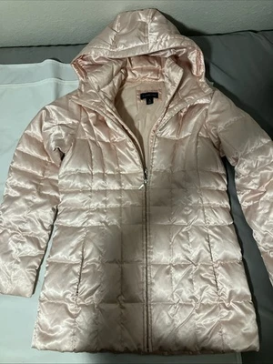 Lands' End Women’s Goose Down Parka Hooded Pink Jacket Small VGC Preowned - Image 1 of 4