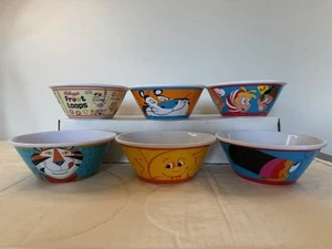 VINTAGE Kellogg's Cereal Bowls, Melamine, Set Of 6 NEW Collector's Edition  -D92 - Picture 1 of 10