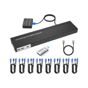 KVM Switch HDMI 8 Port, Yinker 4K@30Hz USB HDMI Rack KVM Console 8 in 1 Out w... - Afbeelding 1 van 4