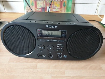 Sony ZS-PS55B Mega Bass Radio Tuner DAB DAB+ UKW FM USB-Port CD-Player Schwarz - Bild 1 von 4