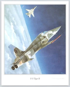 Northrop F-5 Tiger II United States Navy Fighter VTG 1993 Fellows Ferguson Print - Picture 1 of 5