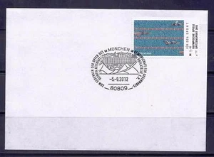 DEUTSCHLAND MÜNCHEN 2012 OLYMPISCHE SPORT SCHWIMMMARKE & SONDERPOSTSTEMPEL AUF FDC - Bild 1 von 1