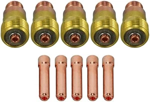 TIG Stubby Gas Lens 17GL332 3/32'' & 2.4mm 10N24S Kit Fit WP 17 18 26 10pcs, - Picture 1 of 6