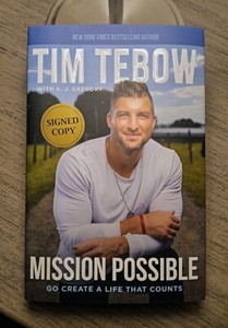 SIGNED Tim Tebow Autographed Book - Mission Possible