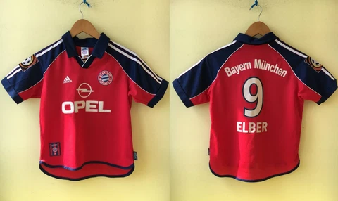Bayern Munich 1999 2000 #9 Elber Adidas football shirt soccer jersey Sz boys 152 Cover