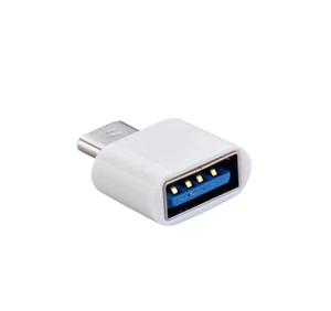 Adaptador USB - USB-C macho a USB-A hembra conector de datos convertidor OTG blanco - Imagen 1 de 13