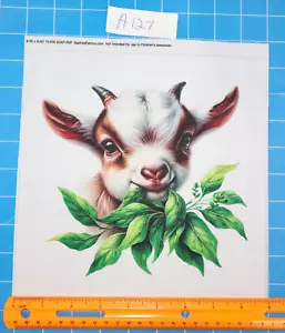 Bloque de acolchado de costura panel tela 100 % algodón cabra 8"x8" A127 - Imagen 1 de 2