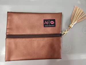 Makeup Junkie Bags - Cognac - Black Zipper -Brown Tassel - Small - Picture 1 of 4