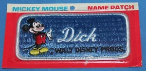 SCHÖNER VINTAGE WALT DISNEY PROD. MICKEY MOUSE NAMENSPATCH DICK - Bild 1 von 1