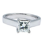 091 Carat Princess Cut Diamond Solitaire Engagement Ring 100 Natural And Igi Ce