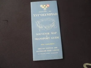 vintage Melbourne Olympic games transport map fold out 1956 - Picture 1 of 6