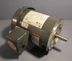 US Motors U12S2ACR AC Motor, #F046, 56C 3 PH, TEFC .50 HP, 1745 RPM, 60 Hz DES B - Picture 1 of 11