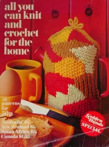 Golden Hands - All you can Knit & Crochet for Home Pattern book - 50 patterns - Picture 1 of 18