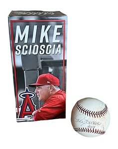 Mike Scioscia Autograph Baseball c2009 and Bobblehead - Picture 1 of 12