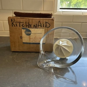 KitchenAid Hobart Juice Extractor JE Fruit Juicer Attachment Glass Bowl Vtg - Picture 1 of 13
