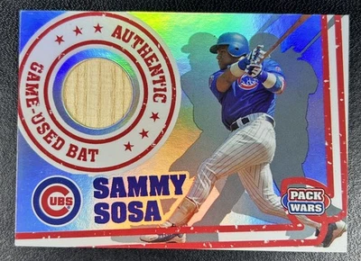 2005 Topps Pack Wars Sammy Sosa Game Used Bat Relic Card Chicago Cubs - Image 1 of 2