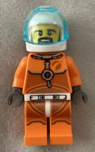 Originale Lego Astronauta, Minifigure Tuta Spaziale Arancione Città dal 60229 -cty1063 - Foto 1 di 3