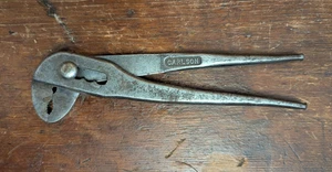 Antique 1920s Pexto Carlson Slip-Joint Parrot-Head Pliers 7" Made In USA - Picture 1 of 5