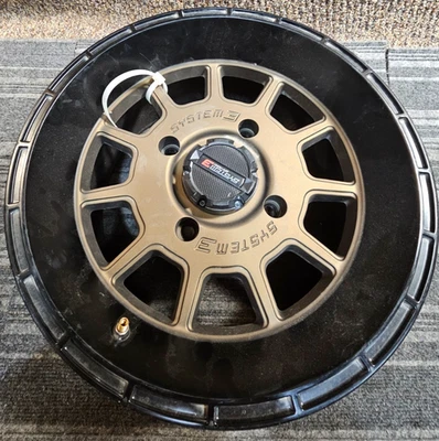 (QTY 1) System 3 Off-Road ST-5 Black/Bronze ATV/UTV Wheel Rim 14x7 4x137 10mm - Image 1 of 4
