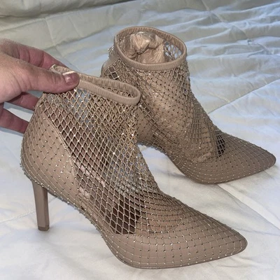 Botines Charles By Charles David Pursue Malla Estrás Tacón Alto Talla 7.5M Foto 1 de 4