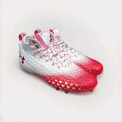 Size 9 Under Armour Spotlight Clone 3.0 MC White Red Men's  Art 3026334-108  - Image 1 of 4