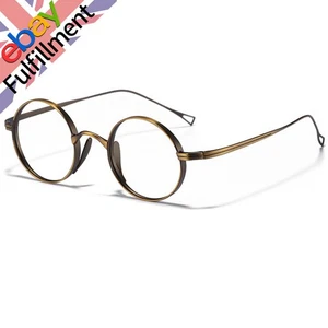 Super Lightweight Titanium Retro 45mm Spectacle Glasses Round Eyeglass frames r - Picture 1 of 7