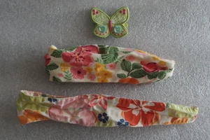 Gymboree Tropical Island Stoff Stirnbänder Schmetterling Haarspange Haar orange grün - Bild 1 von 2