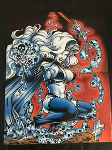 LADY DEATH / X DOUBLE SIDED WIZARD POSTER 10X13 NM CHAOS STEVEN HUGHES 1994 - Picture 1 of 2