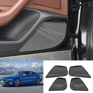 For Audi A6 A7 S6 S7 2012-2018 Black Titanium Inner Door Speaker Audio Cover 4pc - Picture 1 of 9